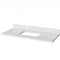 Jeffrey Alexander 48" Gray Adler with White Carrara Marble Vanity Top Rectangle Bowl