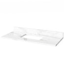 Jeffrey Alexander 48" White Adler with Calacatta Vienna Quartz Vanity Top Rectangle Bowl