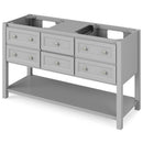 Jeffrey Alexander 60" Gray Adler Double Bowl with Calacatta Vienna Quartz Vanity Top