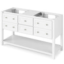 Jeffrey Alexander 60" White Adler Double Bowl with Boulder Cultured Marble Vanity Top