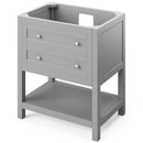 Jeffrey Alexander 30" Gray Astoria with Steel Gray Cultured Marble Vanity Top Rectangle Bowl