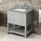 Jeffrey Alexander 30" Gray Astoria with Steel Gray Cultured Marble Vanity Top Rectangle Bowl