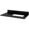 Jeffrey Alexander 36" Espresso Astoria Right Offset with Black Granite Vanity Top Rectangle Bowl