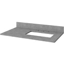 Jeffrey Alexander 36" Gray Astoria Right Offset with Steel Gray Cultured Marble Vanity Top