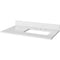 Jeffrey Alexander 36" White Astoria Right Offset with White Carrara Marble Vanity Top Rectangle Bowl