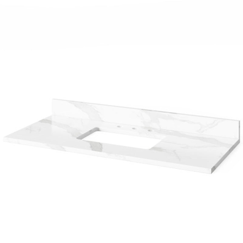 Jeffrey Alexander 48" Espresso Astoria with Calacatta Vienna Quartz Vanity Top Rectangle Bowl