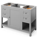 Jeffrey Alexander 48" Gray Astoria with Steel Gray Cultured Marble Vanity Top Rectangle Bowl