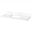 Jeffrey Alexander 48" White Astoria with Calacatta Vienna Quartz Vanity Top Rectangle Bowl