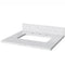 Jeffrey Alexander 24" White Cade with White Carrara Marble Top Rectangle Bowl