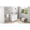 Jeffrey Alexander 36" White Cade Vanity Left Offset Rectangle Bowl with Calacatta Vienna Quartz Vanity Top