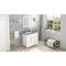 Jeffrey Alexander 36" White Cade Vanity Left Offset Rectangle Bowl with Steel Gray Cultured Marble Vanity Top