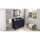 Jeffrey Alexander 48" Hale Blue Cade Vanity Rectangle Bowl with Black Granite Vanity Top