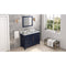 Jeffrey Alexander 48" Hale Blue Cade Vanity Rectangle Bowl with White Carrara Marble Vanity Top