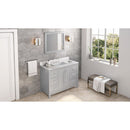 Jeffrey Alexander 48" Gray Cade Vanity Rectangle Bowl with Calacatta Vienna Quartz Vanity Top