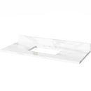 Jeffrey Alexander 60" White Cade Vanity Double Bowl Calacatta Vienna Quartz Vanity Top Undermount Rectangle Bowl VKITCAD60WHCQR