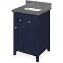 Jeffrey Alexander 24" Hale Blue Chatham with Boulder Cultured Marble Vanity Top Rectangle Bowl