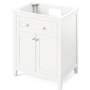 Jeffrey Alexander 30" White Chatham with Boulder Cultured Marble Vanity Top Rectangle Bowl