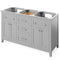 Jeffrey Alexander 60" Gray Chatham Double Bowl with Black Granite Vanity Top