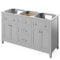 Jeffrey Alexander 60" Gray Chatham Double Bowl with Calacatta Vienna Quartz Vanity Top