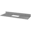 Jeffrey Alexander 60" Gray Chatham with Steel Gray Cultured Marble Vanity Top Rectangle Bowl