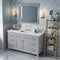 Jeffrey Alexander 60" Gray Chatham with Carrara Marble Vanity Top Rectangle Bowl