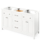 Jeffrey Alexander 60" White Chatham Double Bowl with Black Granite Vanity Top