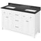 Jeffrey Alexander 60" White Chatham Double Bowl with Black Granite Vanity Top