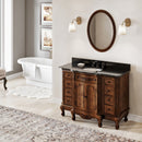 Jeffrey Alexander 48" Nutmeg Clairemont Vanity Clairemont-Only Black Granite Vanity Top Undermount Oval Bowl VKITCLA48NUBGO