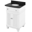 Jeffrey Alexander 30" White Compton Vanity Compton-Only Black Granite Vanity Top Undermount Oval Bowl VKITCOM30WHBGO