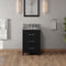 Jeffrey Alexander 24" Black Katara with Boulder Cultured Marble Vanity Top