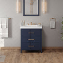 Jeffrey Alexander 30" Hale Blue Katara with Lavante Cultured Marble Vessel Vanity Top