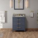 Jeffrey Alexander 30" Blue Steel Katara with Boulder Cultured Marble Vanity Top