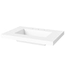 Jeffrey Alexander 30" White Katara with Lavante Cultured Marble Vessel Vanity Top