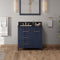 Jeffrey Alexander 36" Hale Blue Katara left offset with Black Granite Vanity Top