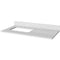 Jeffrey Alexander 42" Grey Katara left offset with White Carrara Marble Vanity Top Rectangle Bowl