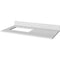 Jeffrey Alexander 42" White Katara left offset with White Carrara Marble Vanity Top