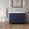 Jeffrey Alexander 48" Hale Blue Katara with Lavante Cultured Marble Vessel Vanity Top rectangle bowl