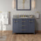 Jeffrey Alexander 48" Blue Steel Katara with Boulder Cultured Marble Vanity Top Rectangle bowl