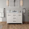 Jeffrey Alexander 48" White Katara with White Carrara Marble Vanity Top rectangle bowl