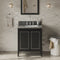 Jeffrey Alexander 30" Black Percival with Boulder Cultured Marble Vanity Top