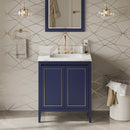 Jeffrey Alexander 30" Hale Blue Percival with Calacatta Vienna Quartz Vanity Top