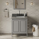 Jeffrey Alexander 30" Grey Percival with Boulder Cultured Marble Vanity Top