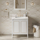 Jeffrey Alexander 30" White Percival with Calacatta Vienna Quartz Vanity Top