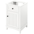 Jeffrey Alexander 24" White Savino Vanity Boulder Cultured Marble Vanity Top Undermount Rectangle Bowl VKITSAV24WHBOR