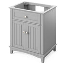 Jeffrey Alexander 30" Gray Savino Vanity Boulder Cultured Marble Vanity Top Undermount Rectangle Bowl VKITSAV30GRBOR