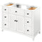 Jeffrey Alexander 48" White Savino Vanity Boulder Cultured Marble Vanity Top Undermount Rectangle Bowl VKITSAV48WHBOR