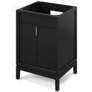 Jeffrey Alexander 24" Black Theodora with Boulder Cultured Marble Vanity Top