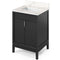 Jeffrey Alexander 24" Black Theodora with Calacatta Vienna Quartz Vanity Top