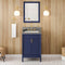 Jeffrey Alexander 24" Hale Blue Theodora with Boulder Cultured Marble Vanity Top