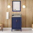 Jeffrey Alexander 24" Hale Blue Theodora with Steel Grey Cultured Marble Vanity Top